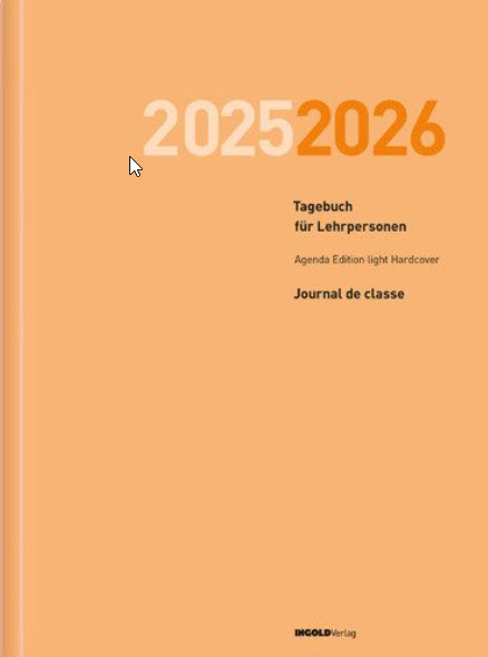 Agenda Hardcover 2025/2026 Tagebuch für Lehrpersonen