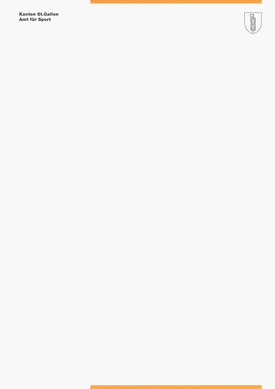 Zeugnis Volksschule St.Gallen Sportzertifikat Set à 100 Blatt (orange)