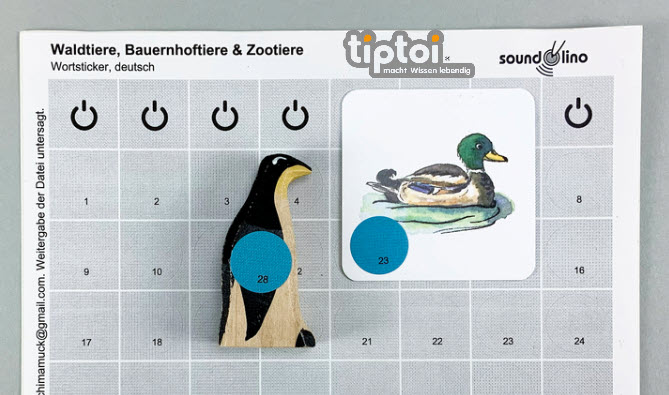 soundolino Stickerbogen zu Set 3 Waldtiere, Bauernhoftiere & Zootiere (tiptoi®)