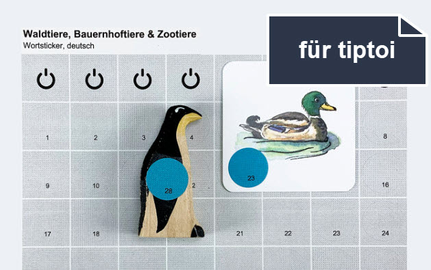 soundolino Stickerbogen zu Set 3 Waldtiere, Bauernhoftiere & Zootiere (tiptoi®)