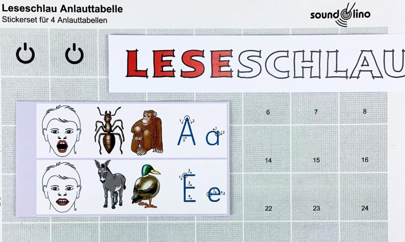 Leseschlau Anlauttabelle Hörsticker für Hörstifte BOOKii