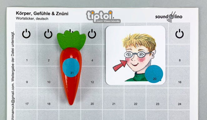 soundolino Stickerbogen zu Set 2 Körper, Gefühle & Znüni (tiptoi®)